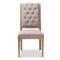 Baxton Studio Charmant Beige Upholstered Weathered Oak Finished Wood Dining Chair 147-8331 - alternate 8